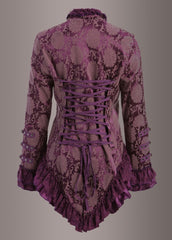 purple lace gothic coat