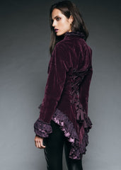 purple velvet goth jacket