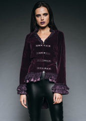 purple velvet gothic jacket