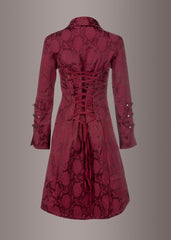 red brocade coat