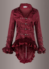 red gothic tail jacket