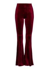 red velvet bell bottom pants boho festival concert goers 