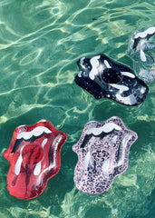 Rolling Stones pool drink holders