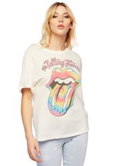 rolling stones tie dye tee