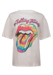 Rolling Stones tie dye tongue shirt