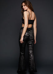 sequin flare pants