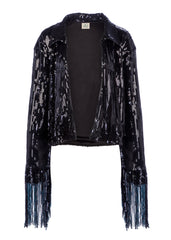 sequin fringe jacket