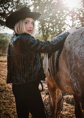 sequin western jacket