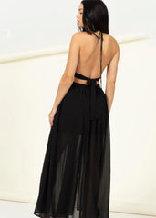 sexy black maxi dress