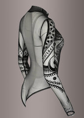 sheer gothic bodysuit