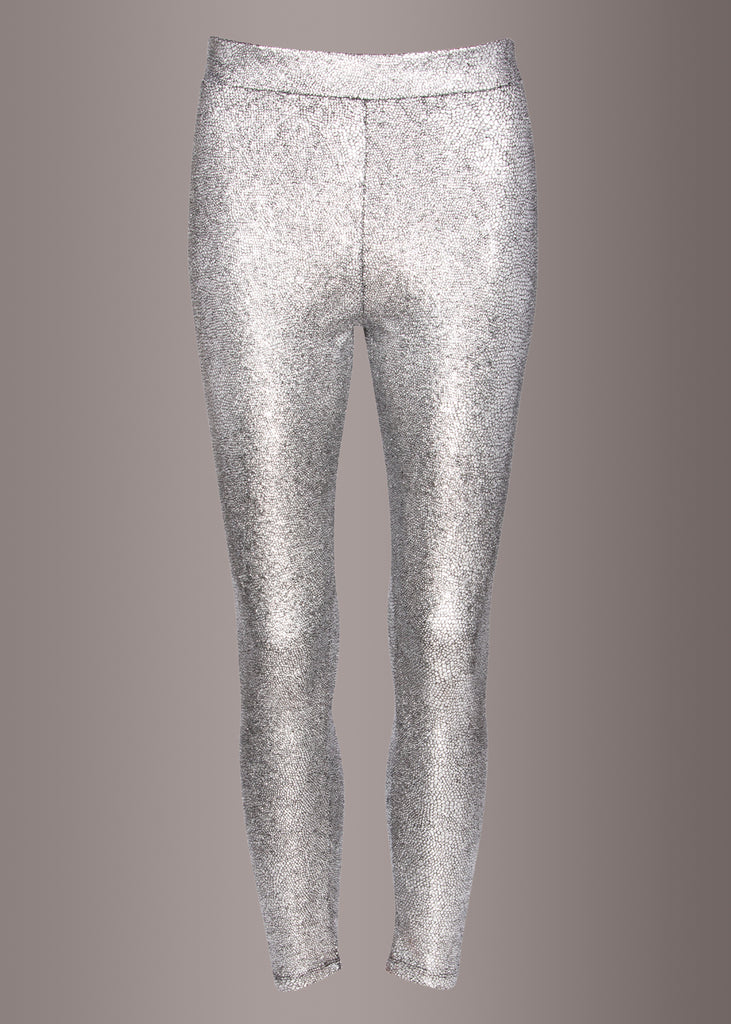 Silver Metallic Pants, Glitter Pants, Silver Pants, Sequin Pants