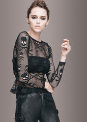 skull blouse