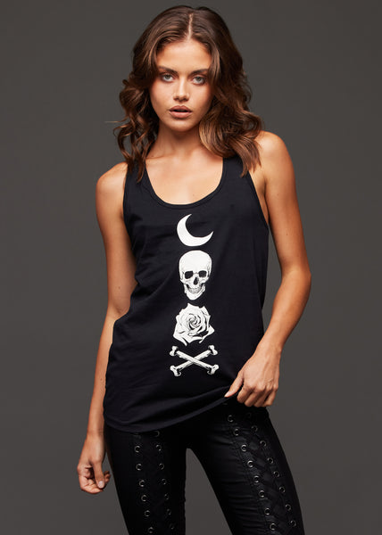 skull goth top