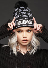 skull knit hat