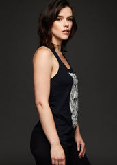 skull owl goth top