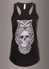 skull owl gothic top