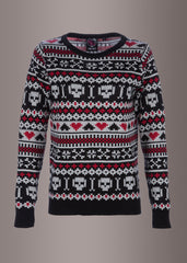 goth ugly xmas sweater