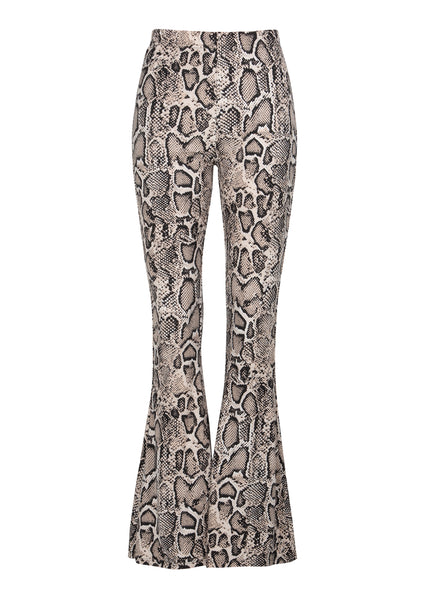 snakeskin bell bottom pants