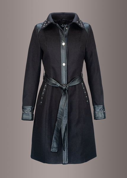 studded black coat