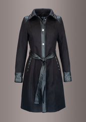studded black coat