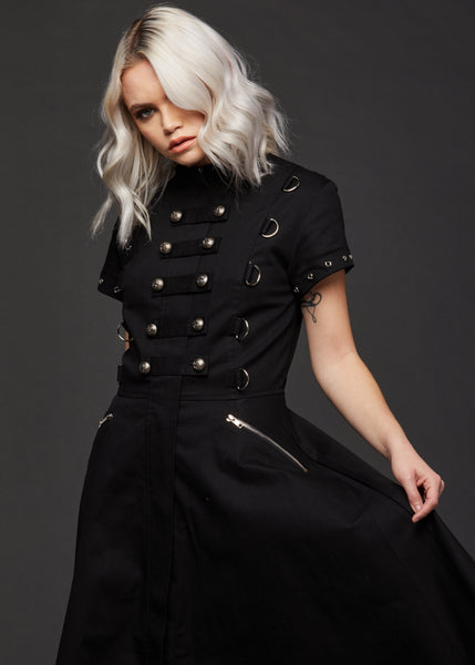 rock and roll formal dress Heavy Metal Themed Wedding with the Bride in Black Rock n Roll Bride