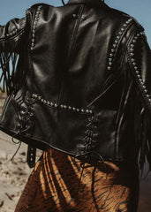 studded fringe jacket