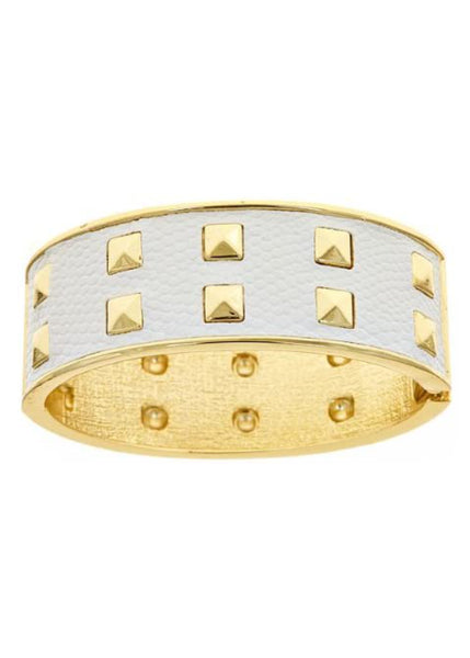 studded gold bangle