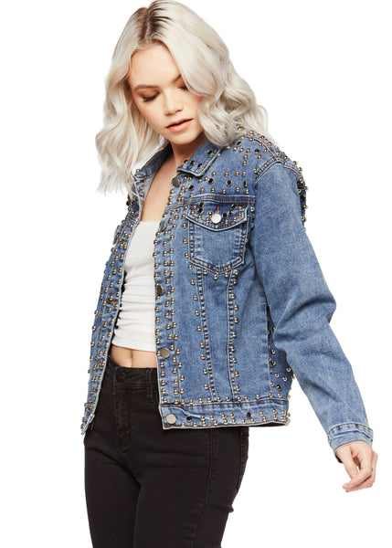 studded jean jacket