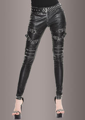 studded leather pants