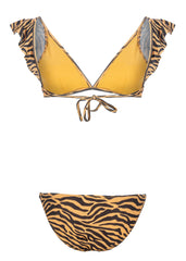 tiger print two piece swimsuit