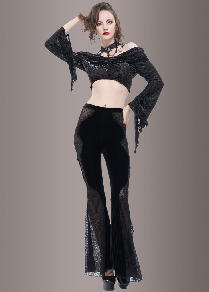 Black Velvet Flared Pants – Ombrello Clothing