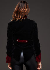 black velvet gothic coat