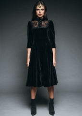 Velvet goth dress