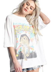 oversized Def Leppard band tee