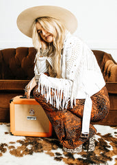 white fringe leather jacket