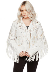 white fringe jacket
