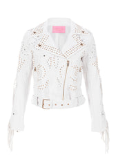 white fringe moto jacket